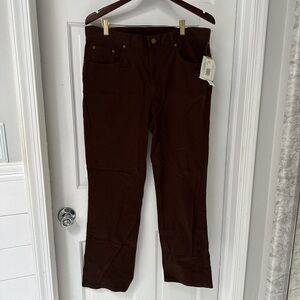 Jones New York Dark Brown Straight Leg Trousers - 14